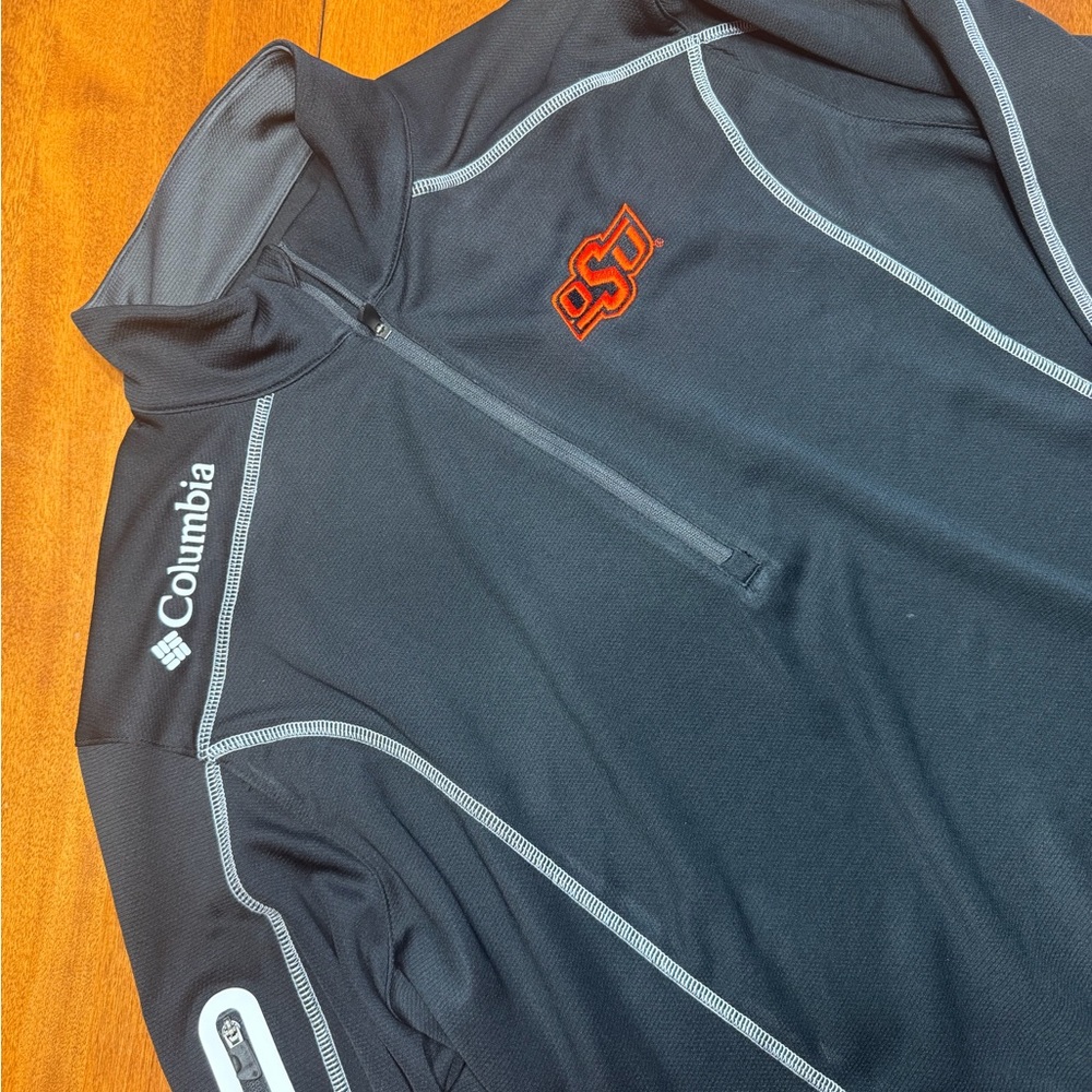 Columbia Men's Black Pullover with Orange Logo